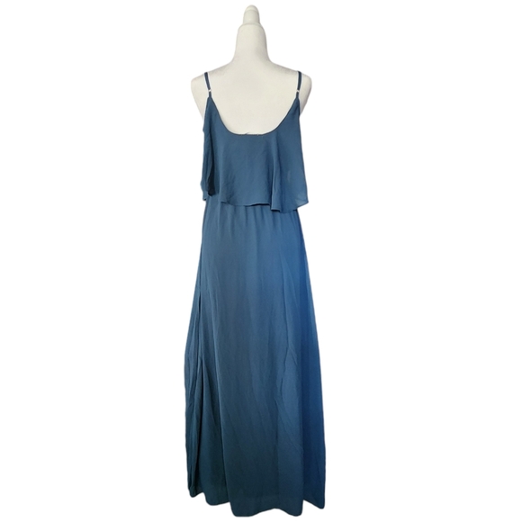 Bohme Teal Blue Off the Shoulder Maxi Dress Women's S Bridesmaid Formal - Picture 7 of 11